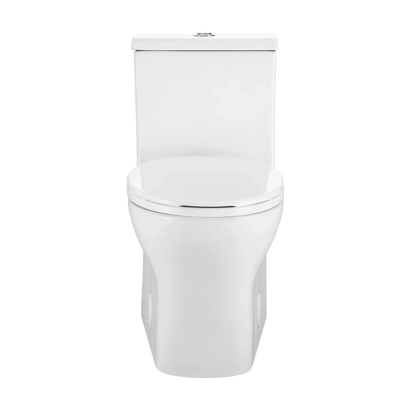 Swiss Madison Sublime III 14" x 29" Glossy White One-Piece Round Floor Mounted Toilet With 0.95/1.26 GPF Vortex Dual-Flush Function