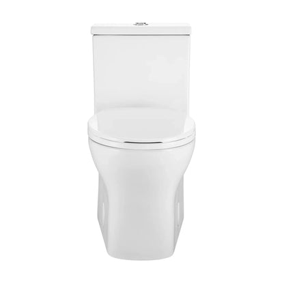 Swiss Madison Sublime III 14" x 29" Glossy White One-Piece Round Floor Mounted Toilet With 0.95/1.26 GPF Vortex Dual-Flush Function