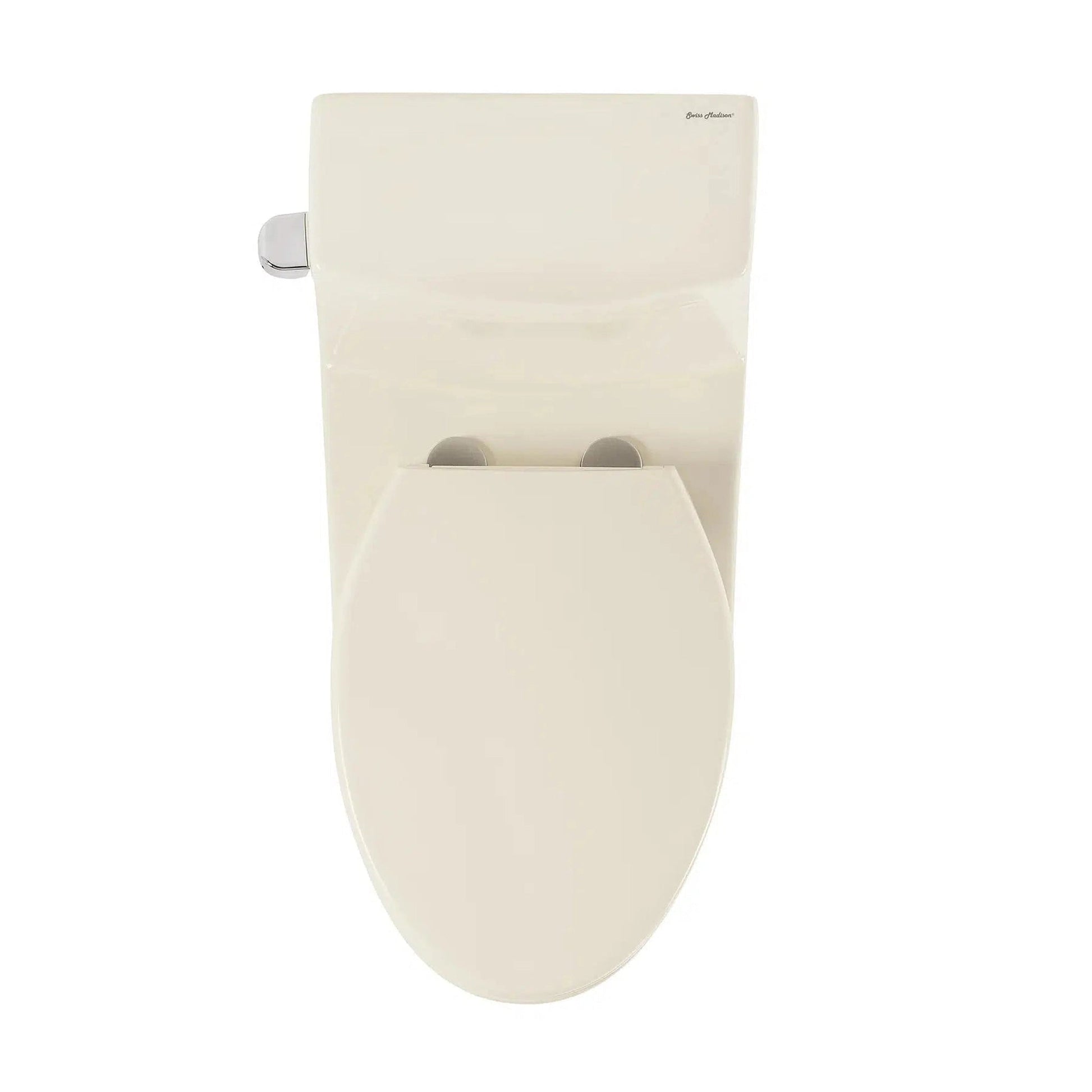Swiss Madison Virage 14" x 28" Bisque One-Piece Elongated Floor Mounted Toilet With 1.28 GPF Vortex™ Side Flush Function