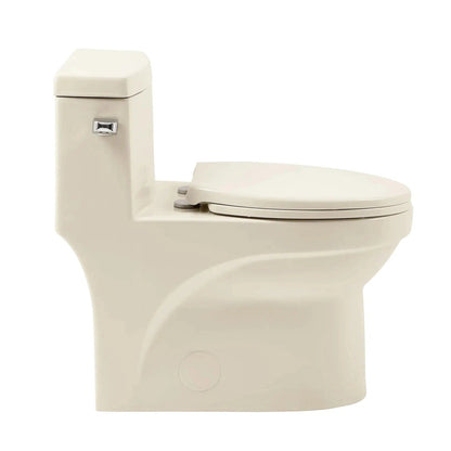 Swiss Madison Virage 14" x 28" Bisque One-Piece Elongated Floor Mounted Toilet With 1.28 GPF Vortex™ Side Flush Function