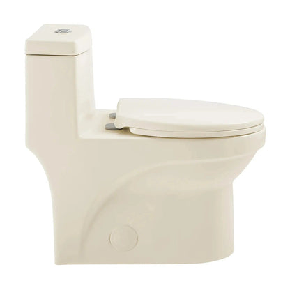 Swiss Madison Virage 15" x 28" Bisque One-Piece Elongated Floor Mounted Toilet With 1.1/1.6 GPF Vortex Dual-Flush Function