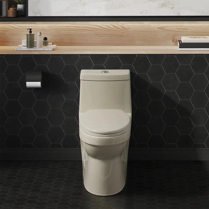 Swiss Madison Virage 15" x 28" Bisque One-Piece Elongated Floor Mounted Toilet With 1.1/1.6 GPF Vortex Dual-Flush Function