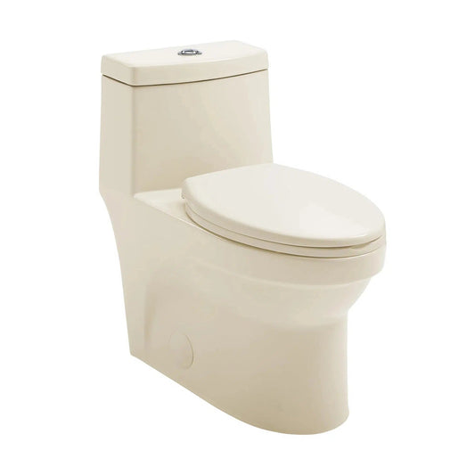 Swiss Madison Virage 15" x 28" Bisque One-Piece Elongated Floor Mounted Toilet With 1.1/1.6 GPF Vortex Dual-Flush Function