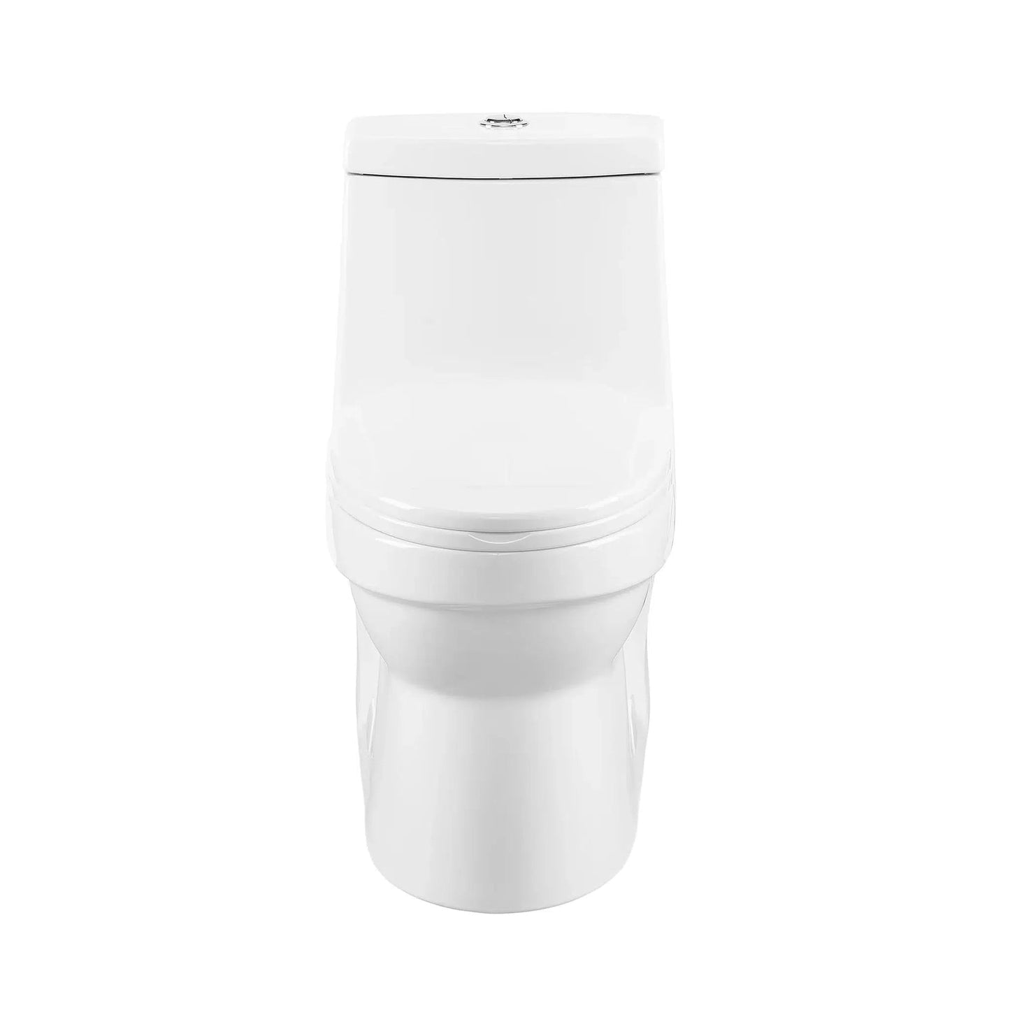 Swiss Madison Virage 15" x 28" White One-Piece Elongated Floor Mounted Toilet With 1.1/1.6 GPF Vortex Dual-Flush Function