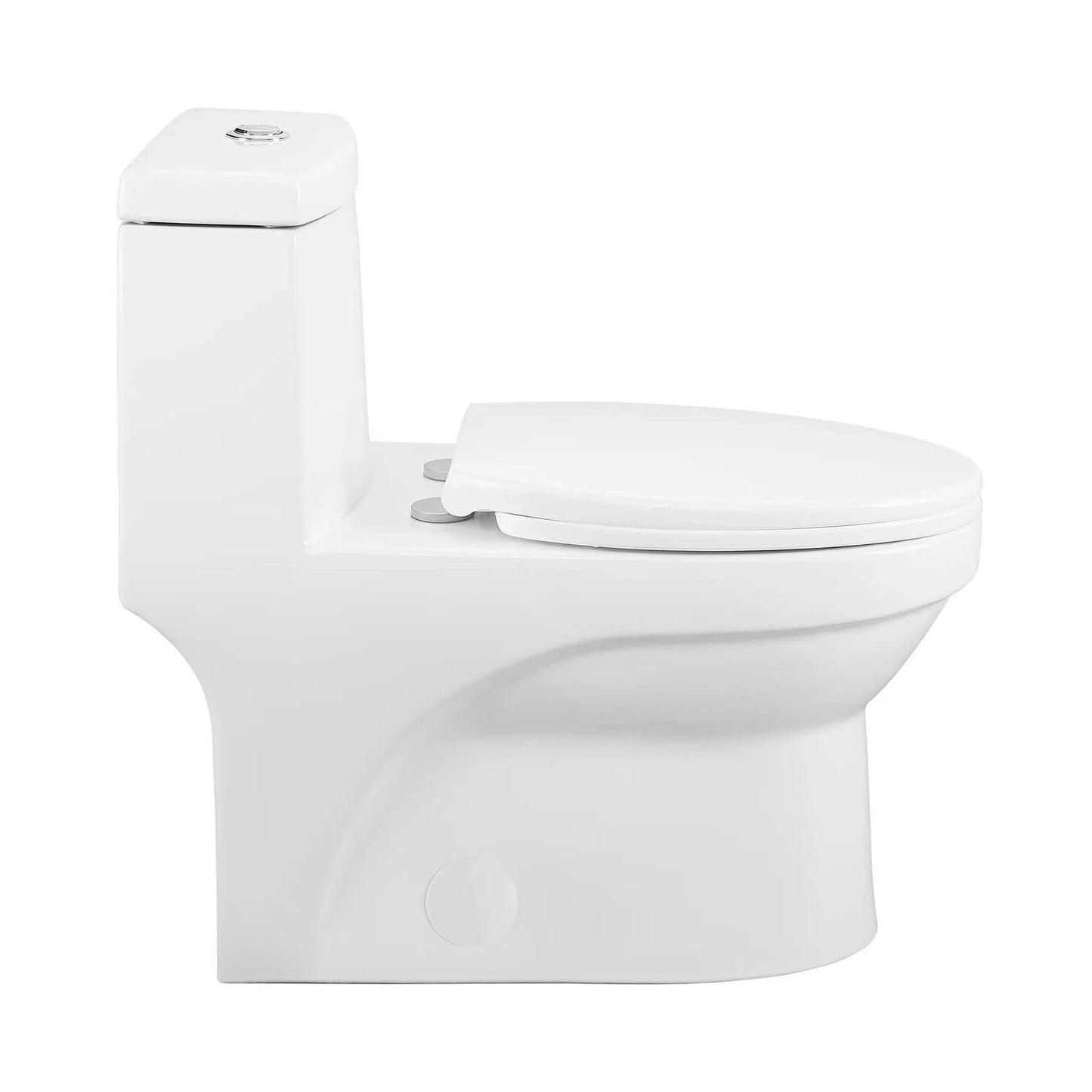 Swiss Madison Virage 15" x 28" White One-Piece Elongated Floor Mounted Toilet With 1.1/1.6 GPF Vortex Dual-Flush Function