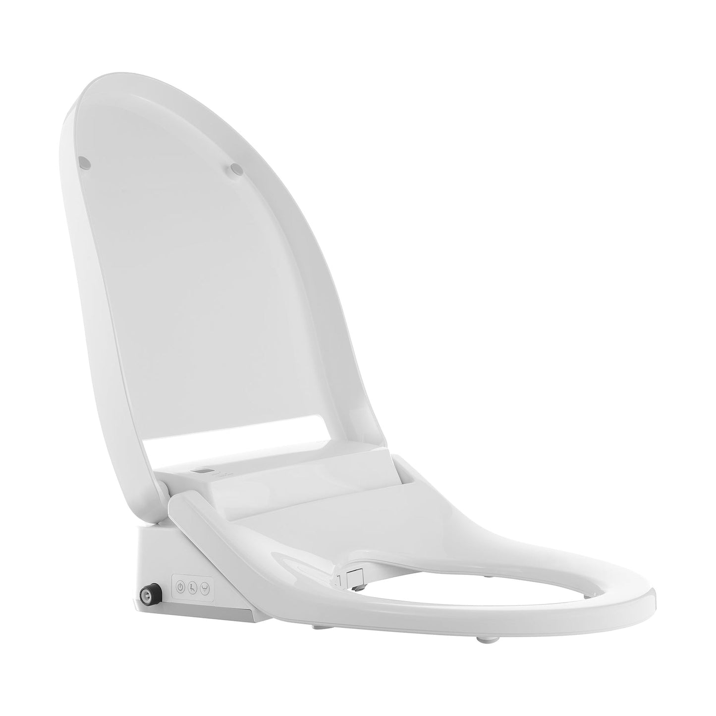 Swiss Madison Virage 15" x 28" White One-Piece Elongated Floor Mounted Toilet With 1.1/1.6 GPF Vortex Dual Flush Function, Vivante Smart Seat Bidet and Wireless Remote Control