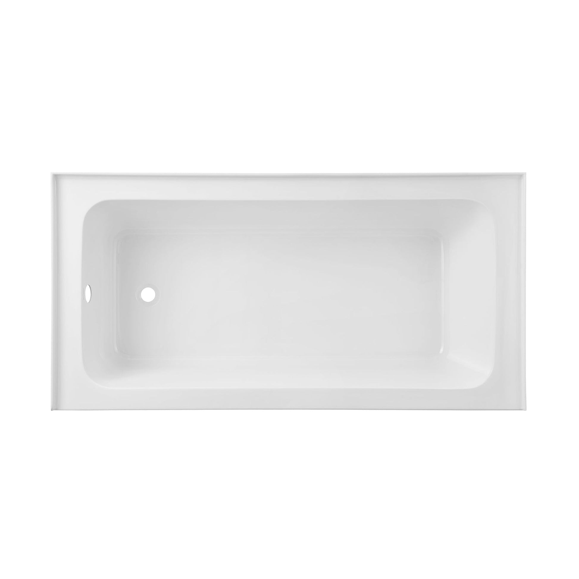 Swiss Madison Virage 60" x 30" White Left-Hand Drain Alcove Bathtub With Built-In Flange & Sleek Apron Front