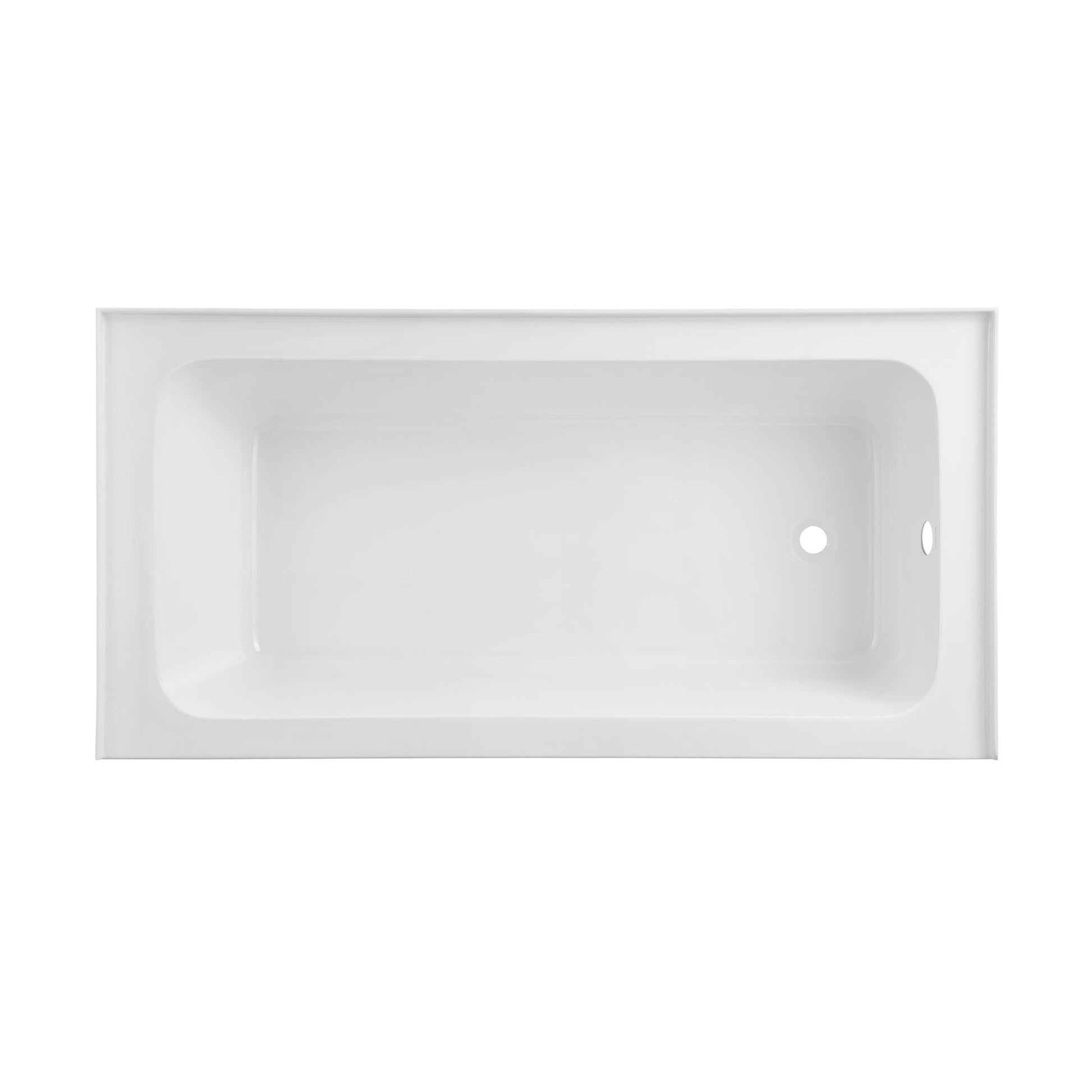 Swiss Madison Virage 60" x 30" White Right-Hand Drain Alcove Bathtub With Built-In Flange & Sleek Apron Front