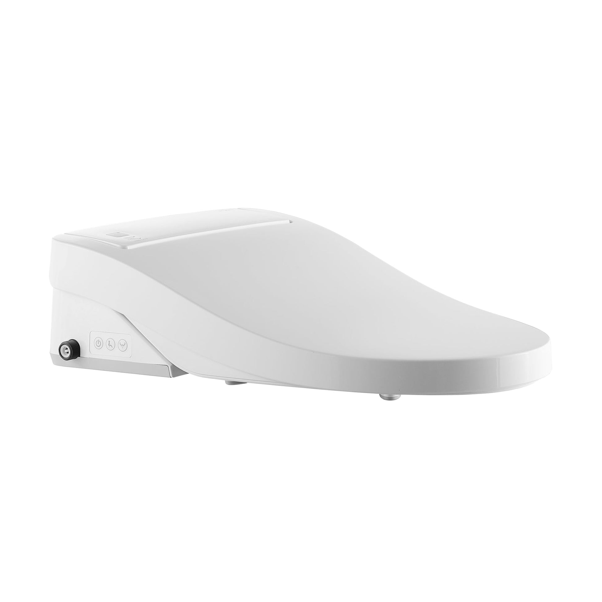 Swiss Madison Vivante 15" White Closed Front Elongated Smart Toilet Seat Bidet With Lid and Remote Control