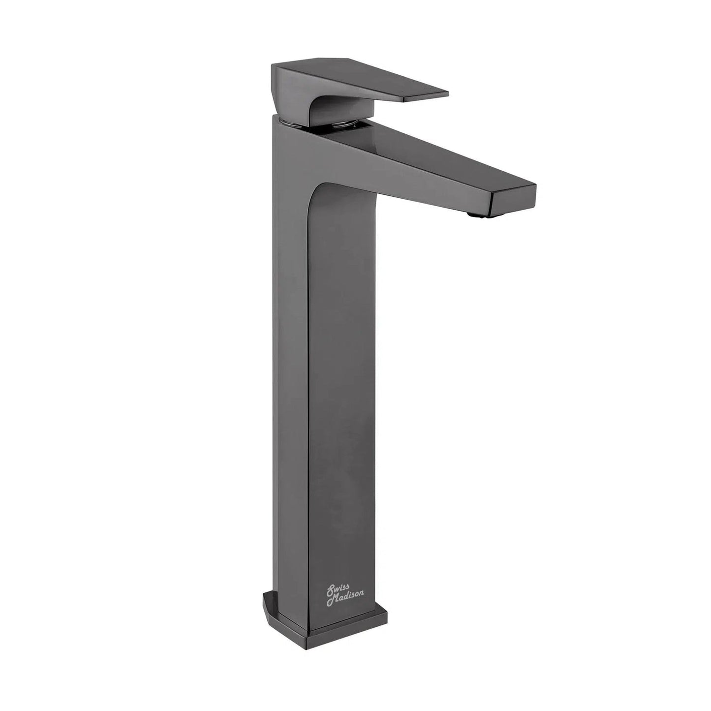 Swiss Madison Voltaire 11" Gunmetal Gray Single Hole Bathroom Faucet With Flow Rate of 1.5 GPM