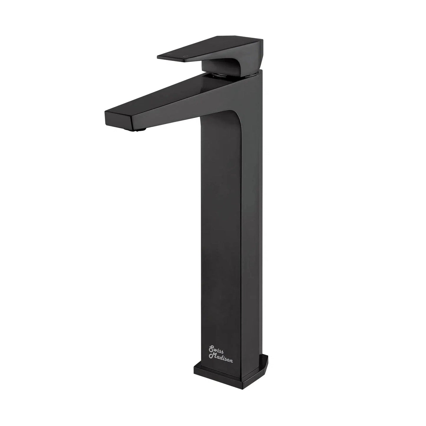 Swiss Madison Voltaire 11" Matte Black Single Hole Bathroom Faucet With Flow Rate of 1.5 GPM