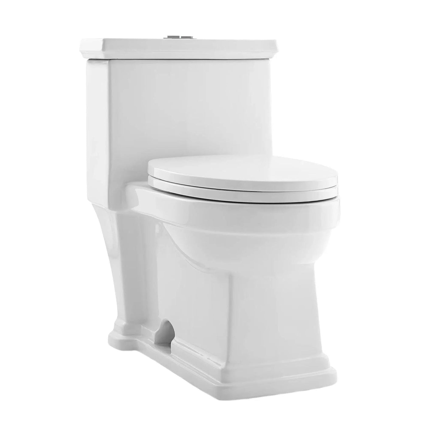 Swiss Madison Voltaire 17" x 29" Glossy White One-Piece Elongated Floor Mounted Toilet With 1.1/1.6 GPF Dual-Flush Function