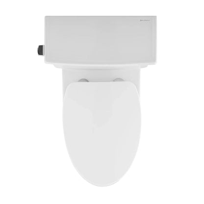 Swiss Madison Voltaire 17" x 29" Glossy White One-Piece Elongated Floor Mounted Toilet With 1.28 GPF Side Flush Function