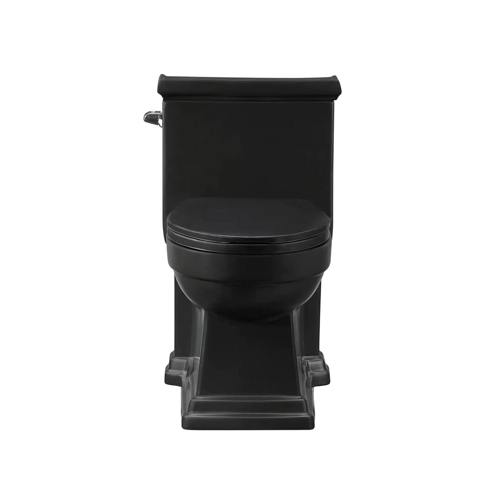 Swiss Madison Voltaire 17" x 29" Matte Black One-Piece Elongated Floor Mounted Toilet With 1.28 GPF Side Flush Function