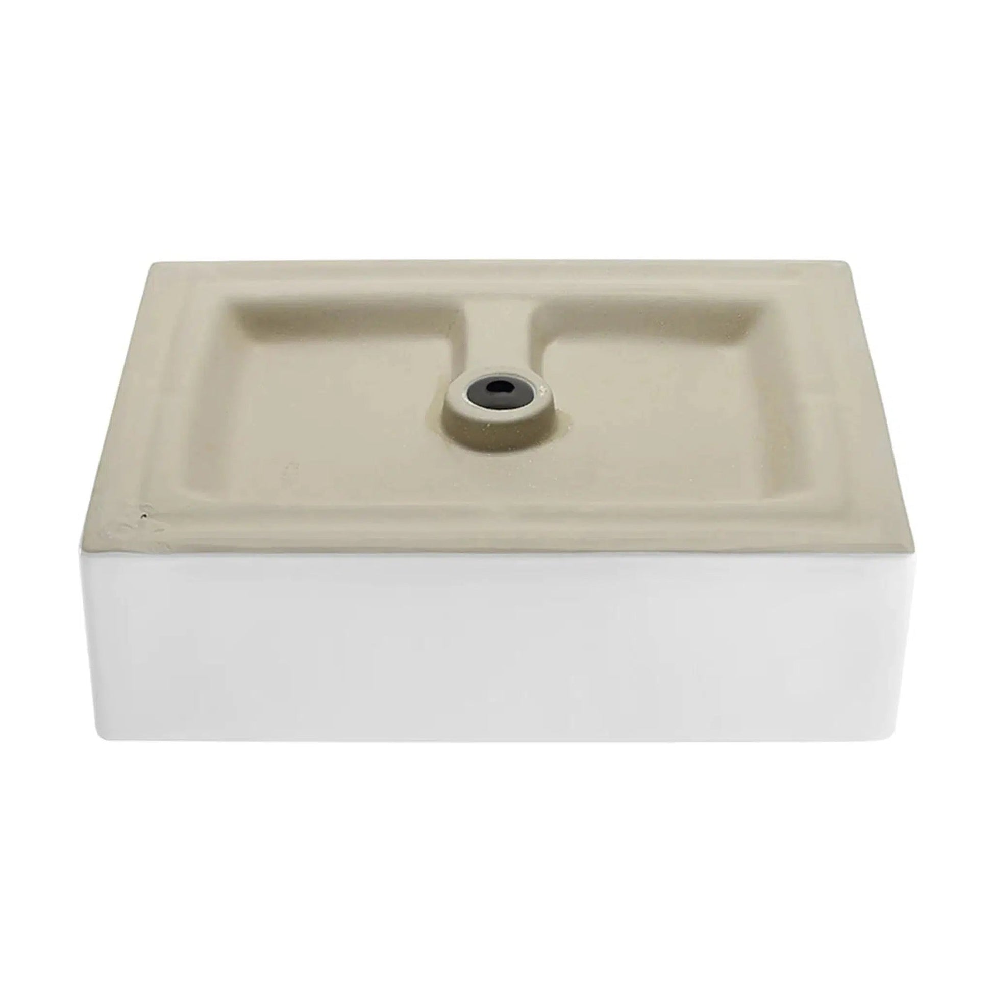 Swiss Madison Voltaire 19" x 14" White Square Ceramic Vessel Bathroom Sink