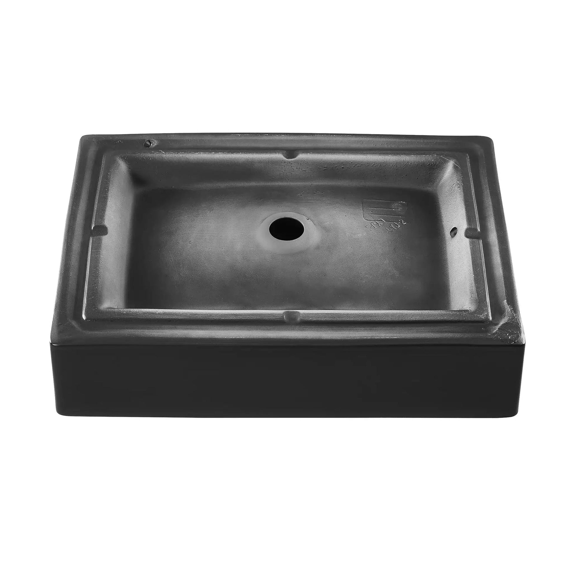 Swiss Madison Voltaire 22" x 16" Matte Black Rectangle Ceramic Vessel Bathroom Sink