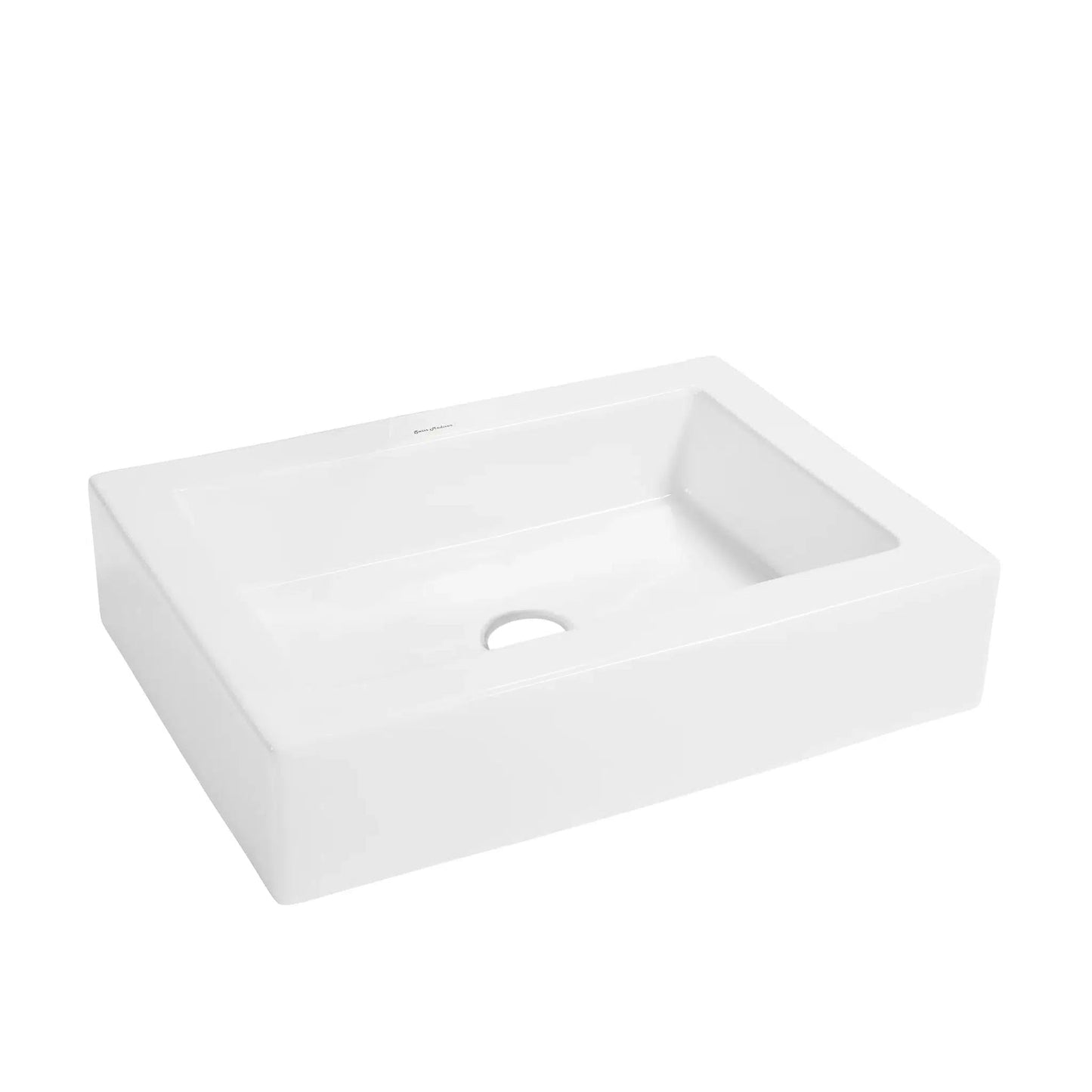 Swiss Madison Voltaire 22" x 16" White Rectangle Ceramic Vessel Bathroom Sink