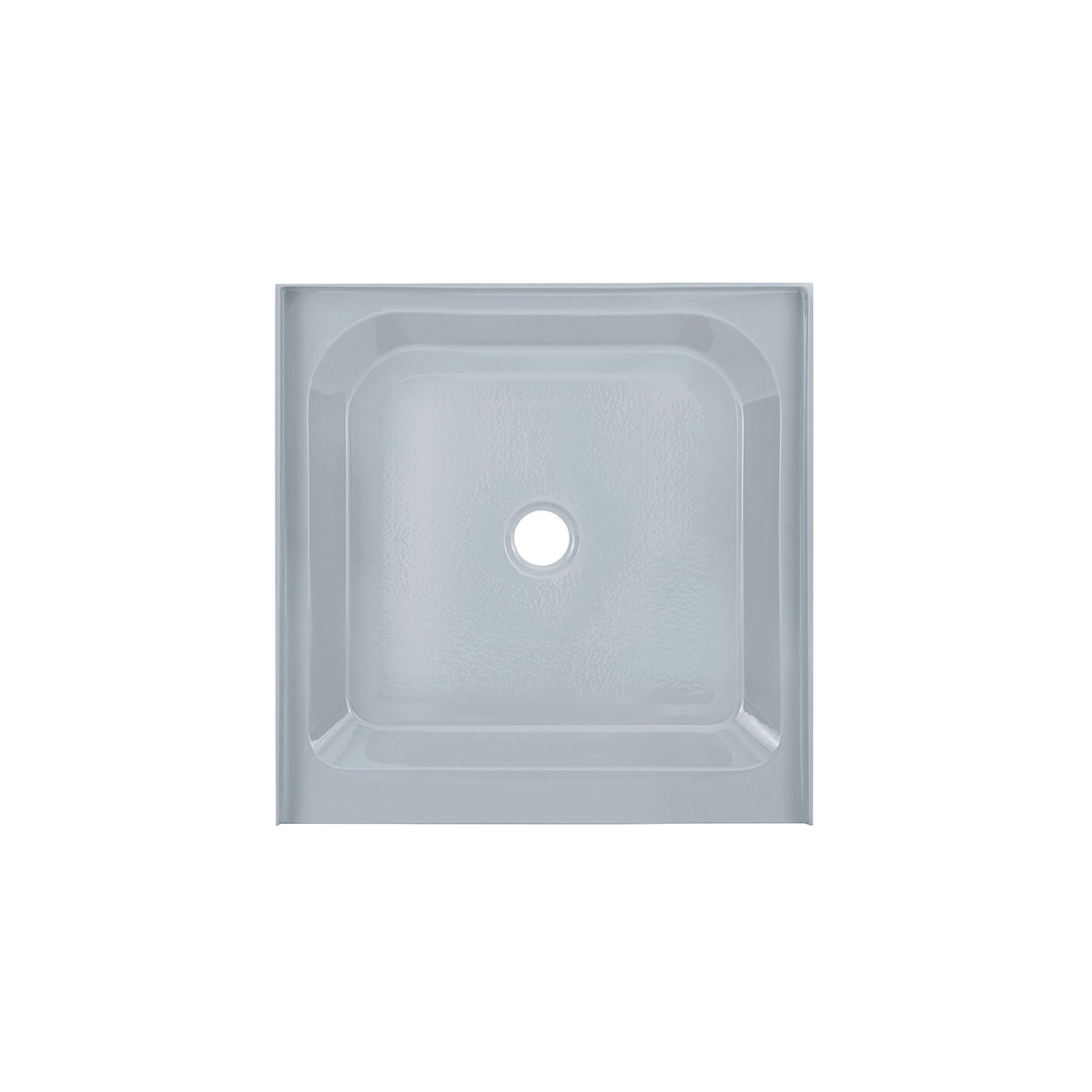 Swiss Madison Voltaire 36" x 36" Three-Wall Alcove Gray Center-Hand Drain Shower Base With Built-In Integral Flange