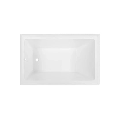 Swiss Madison Voltaire 48" x 32" Glossy White Left-Hand Drain Alcove Bathtub With Built-In Flange & Apron Front