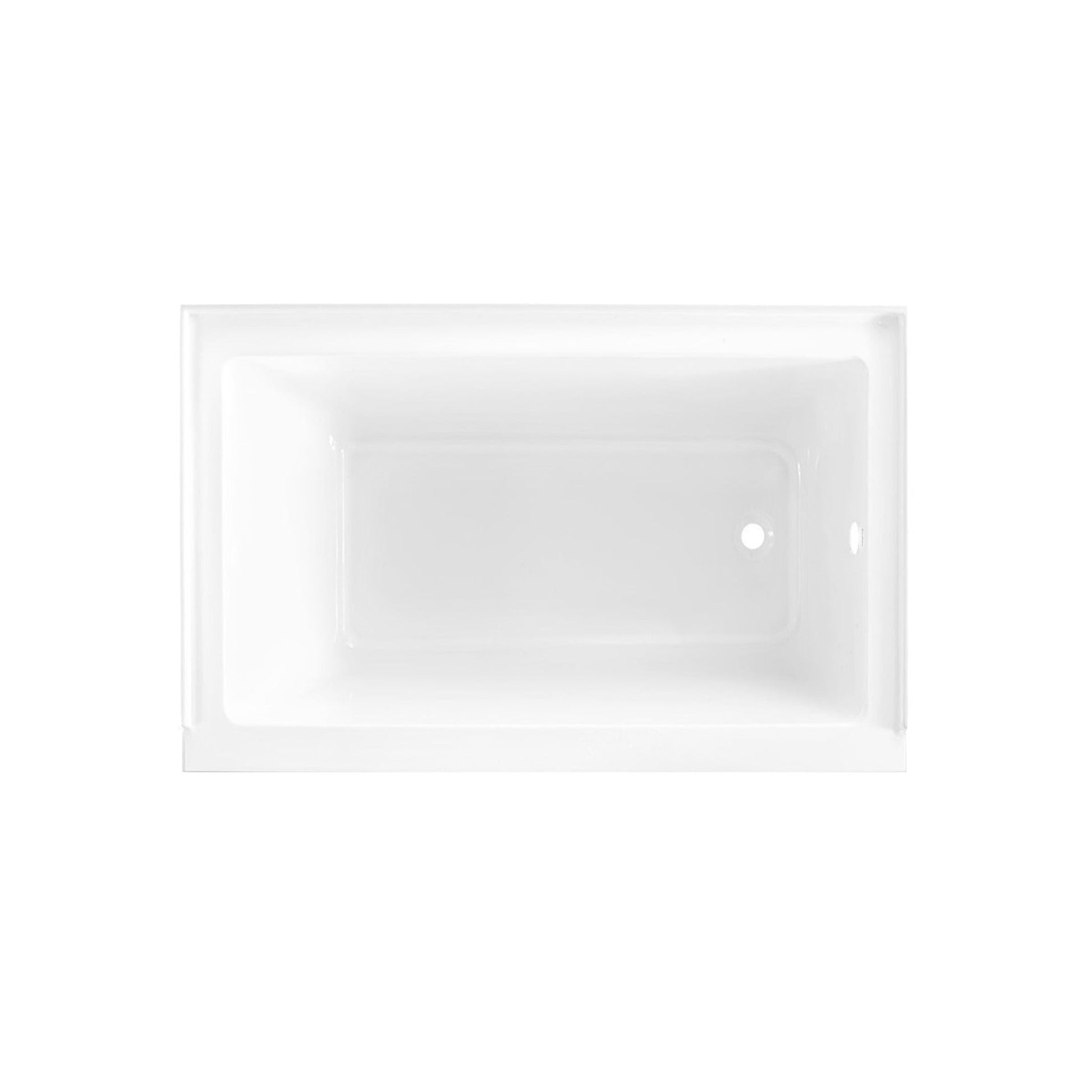 Swiss Madison Voltaire 48" x 32" Glossy White Right-Hand Drain Alcove Bathtub With Built-In Flange & Adjustable Feet