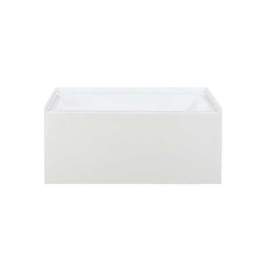 Swiss Madison Voltaire 48" x 32" Glossy White Right-Hand Drain Alcove Bathtub With Built-In Flange & Apron Front