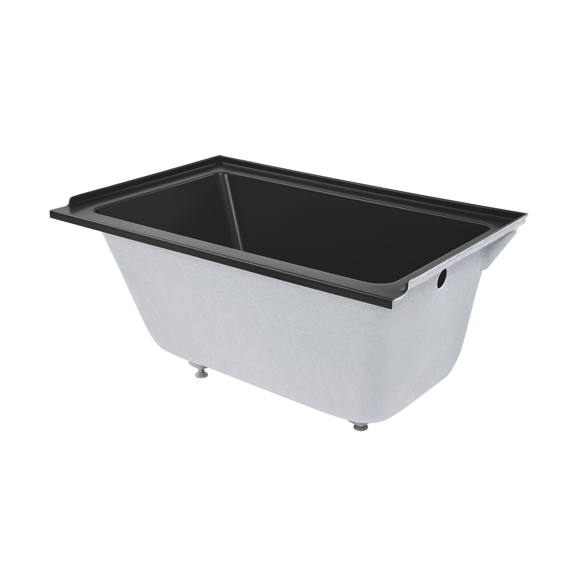 Swiss Madison Voltaire 48" x 32" Matte Black Right-Hand Drain Alcove Bathtub With Built-In Flange & Adjustable Feet