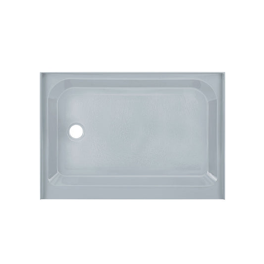Swiss Madison Voltaire 48" x 36" Three-Wall Alcove Gray Left-Hand Drain Shower Base With Built-In Integral Flange