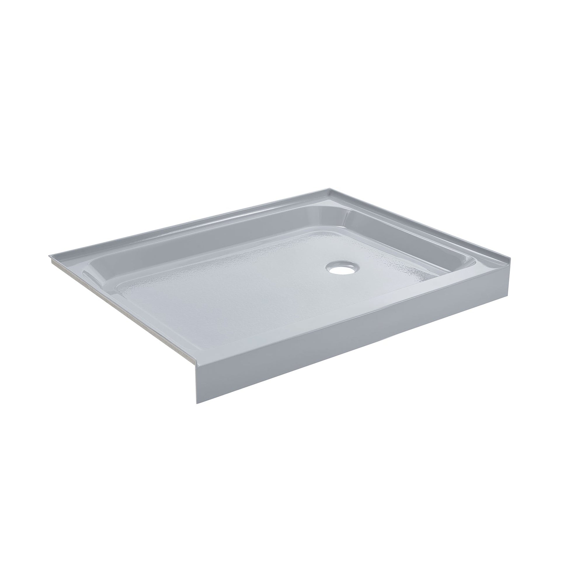 Swiss Madison Voltaire 48" x 36" Three-Wall Alcove Gray Right-Hand Drain Shower Base With Built-In Integral Flange