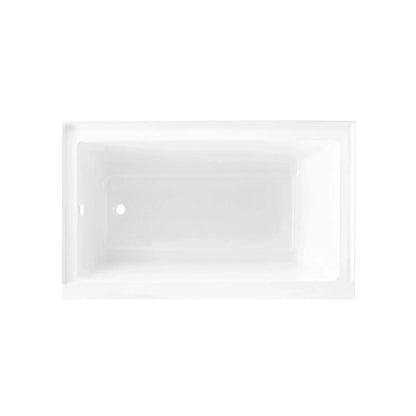 Swiss Madison Voltaire 54" x 30" Glossy White Left-Hand Drain Alcove Bathtub With Built-In Flange & Adjustable Feet