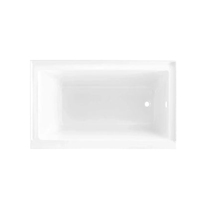 Swiss Madison Voltaire 54" x 30" Glossy White Right-Hand Drain Alcove Bathtub With Built-In Flange & Adjustable Feet