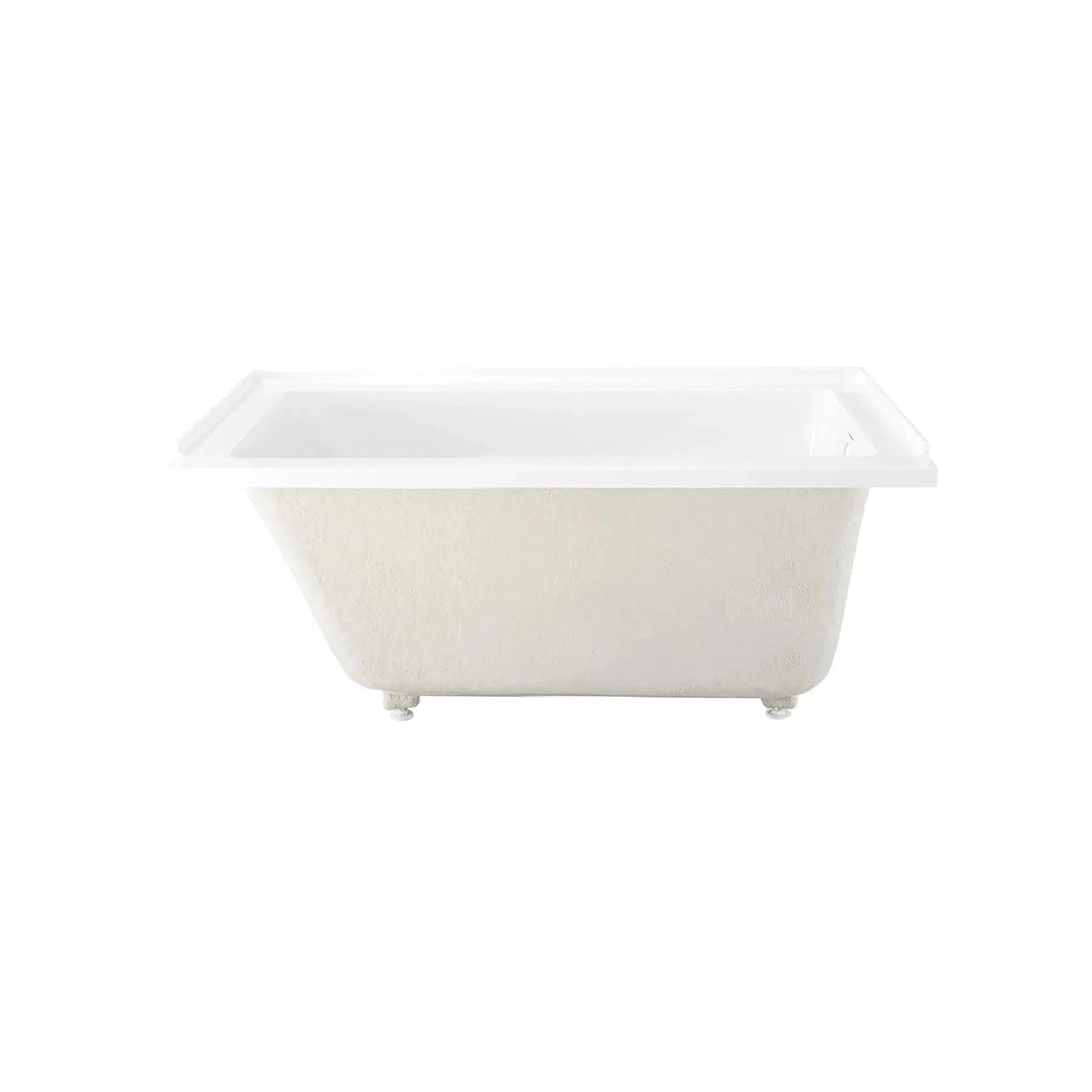 Swiss Madison Voltaire 54" x 30" Glossy White Right-Hand Drain Alcove Bathtub With Built-In Flange & Adjustable Feet