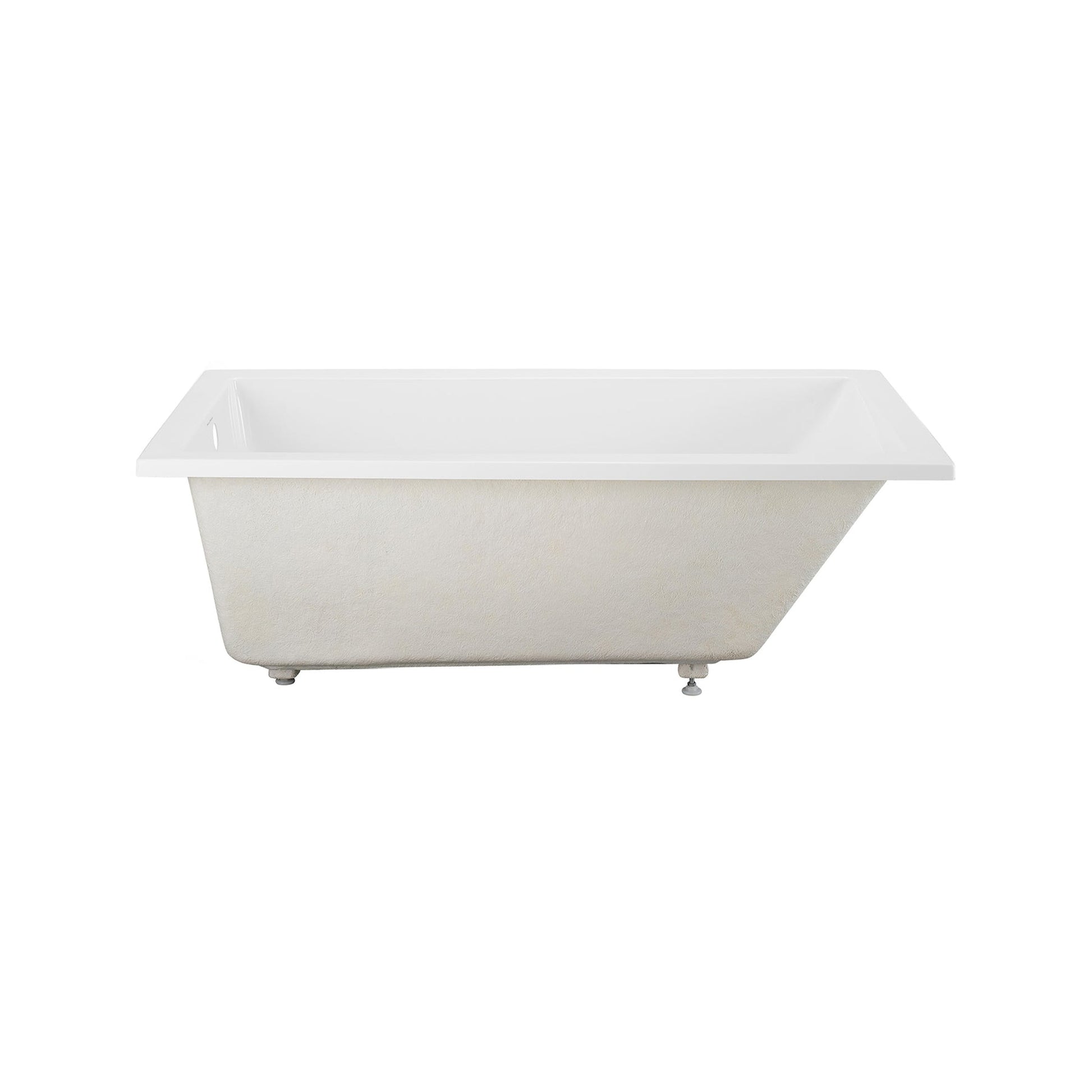 Swiss Madison Voltaire 60" x 30" White Reversible Drain Drop-In Bathtub With Adjustable Feet