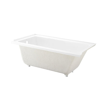 Swiss Madison Voltaire 66" x 32" White Left-Hand Drain Alcove Bathtub With Built-In Flange & Adjustable Feet