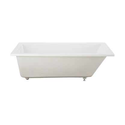 Swiss Madison Voltaire 72" x 36" White Reversible Drain Drop-In Bathtub With Adjustable Feet