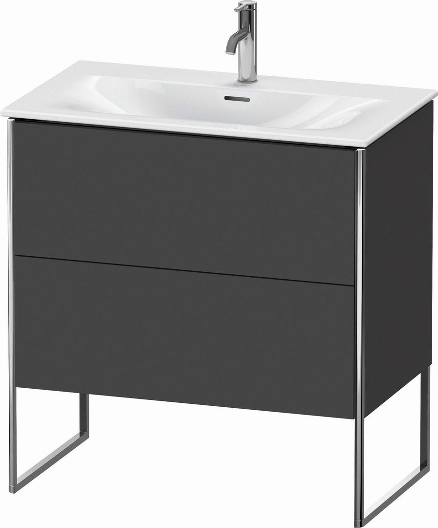 Duravit XSquare 32" Graphite Two Drawer Floorstanding Vanity Unit (XS452404949)