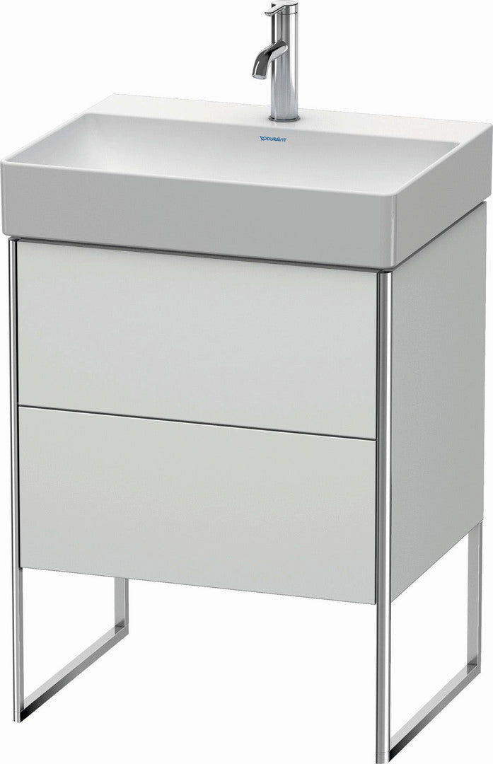 Duravit XSquare 23" White Satin Matt Two Drawer Floorstanding Vanity Unit (XS444203636)
