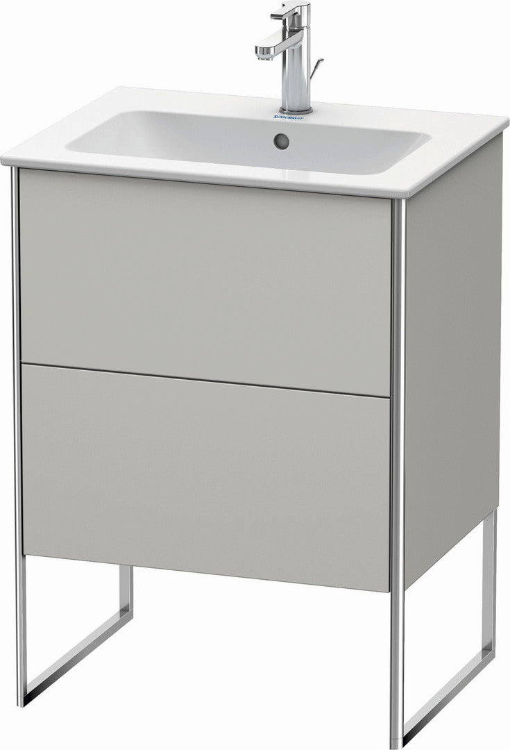 Duravit XSquare 24" Concrete Gray Two Drawer Floorstanding Vanity Unit (XS444500707)