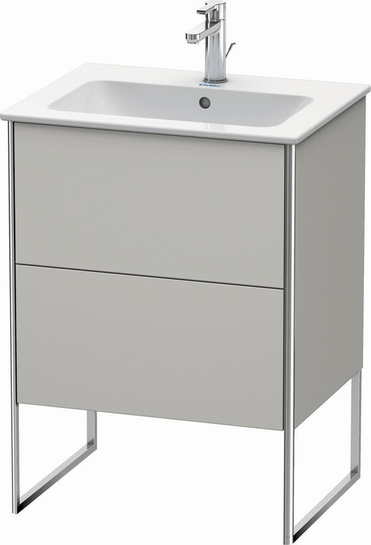 Duravit XSquare 24" Concrete Gray Two Drawer Floorstanding Vanity Unit (XS444500707)