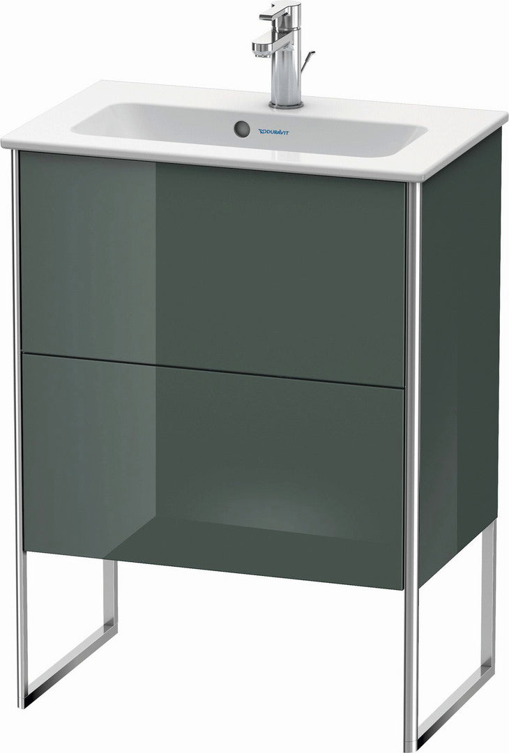 Duravit XSquare 24" Dolomite Gray Two Drawer Floorstanding Vanity Unit (XS445403838)