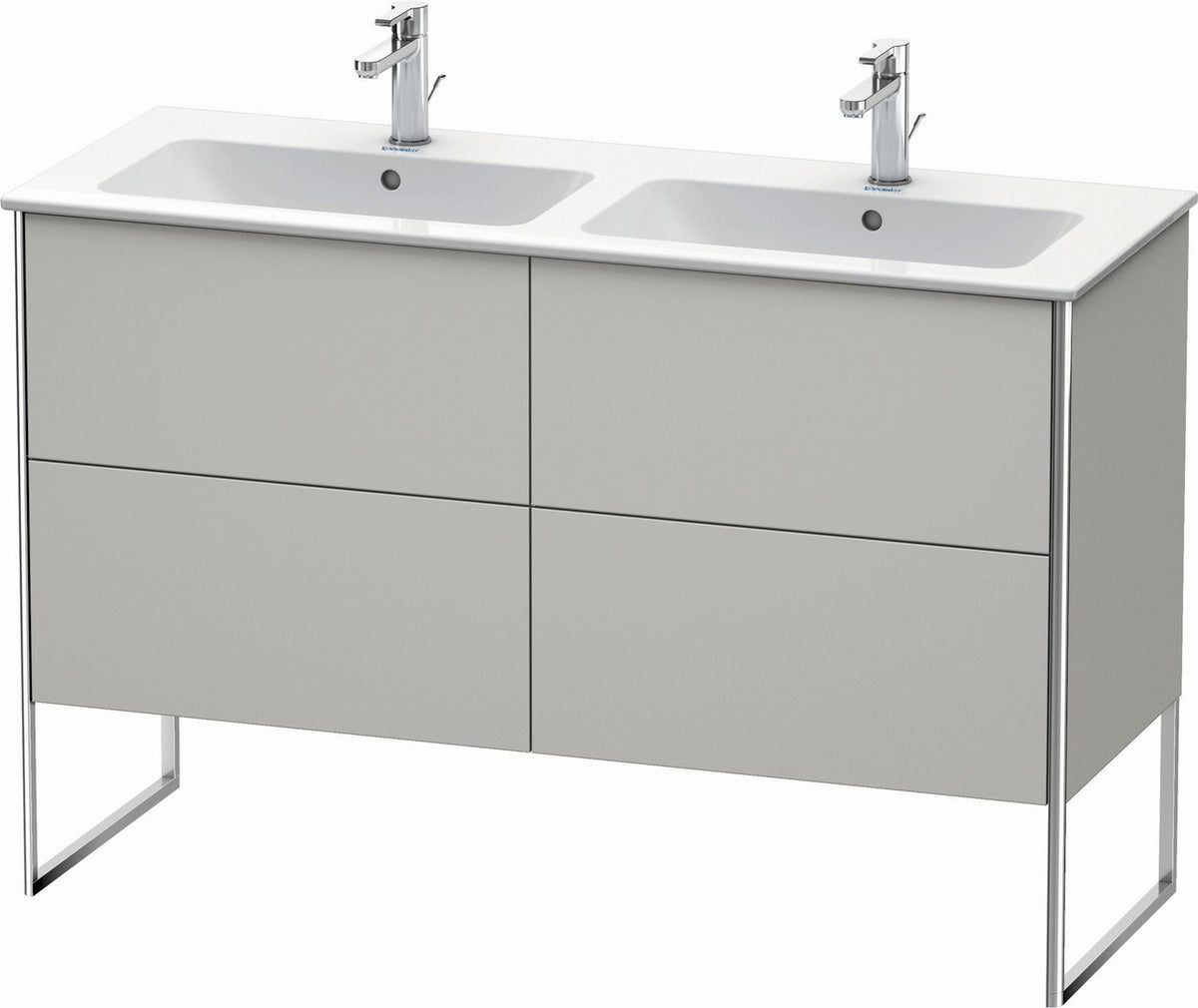 Duravit XSquare 50" Concrete Gray Two Drawer Floorstanding Vanity Unit (XS444900707)