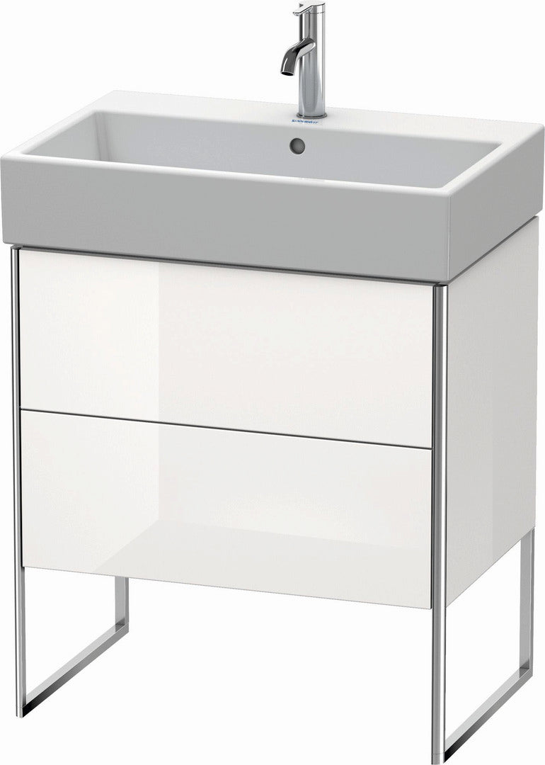 Duravit XSquare 27" White High Gloss Two Drawer Floorstanding Vanity Unit (XS447402222)