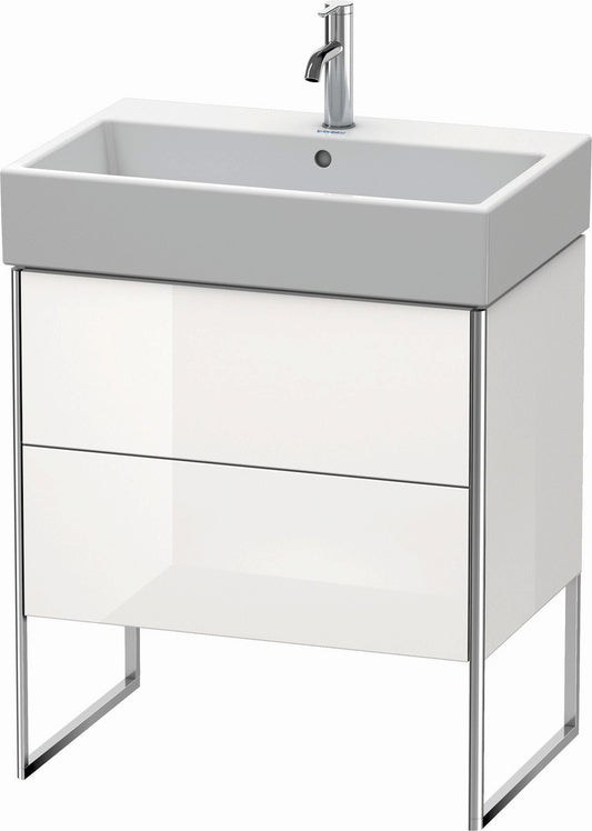 Duravit XSquare 27" White High Gloss Two Drawer Floorstanding Vanity Unit (XS447402222)