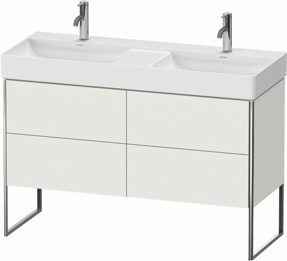 Duravit XSquare 47" Nordic White Four Drawer Floorstanding Vanity Unit (XS445603939)