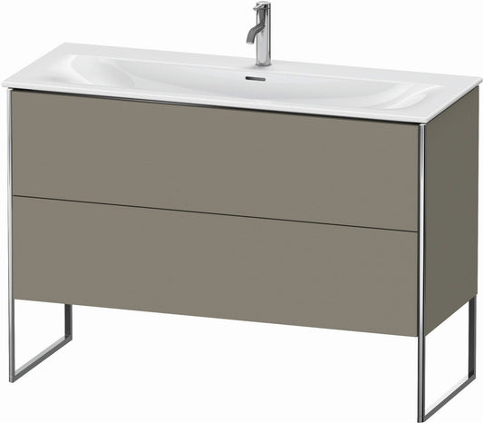 Duravit XSquare 48" Stone Gray Two Drawer Floorstanding Vanity Unit (XS452609292)