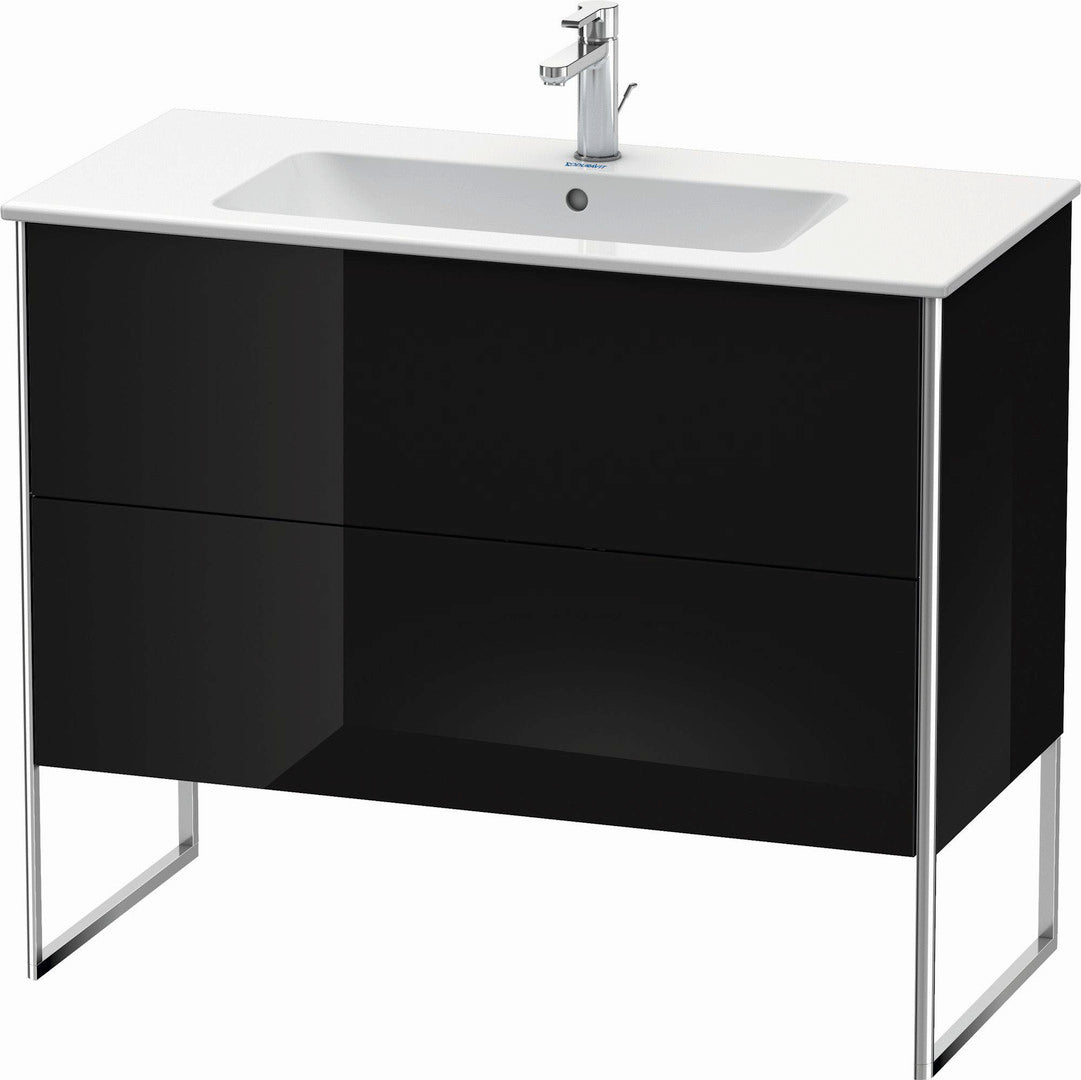 Duravit XSquare 40" Black Two Drawer Floorstanding Vanity Unit (XS444704040)
