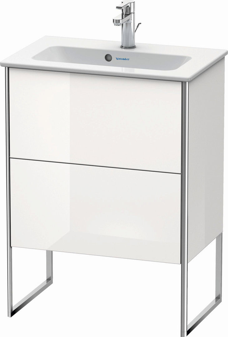 Duravit XSquare 24" White High Gloss Two Drawer Floorstanding Vanity Unit (XS445402222)