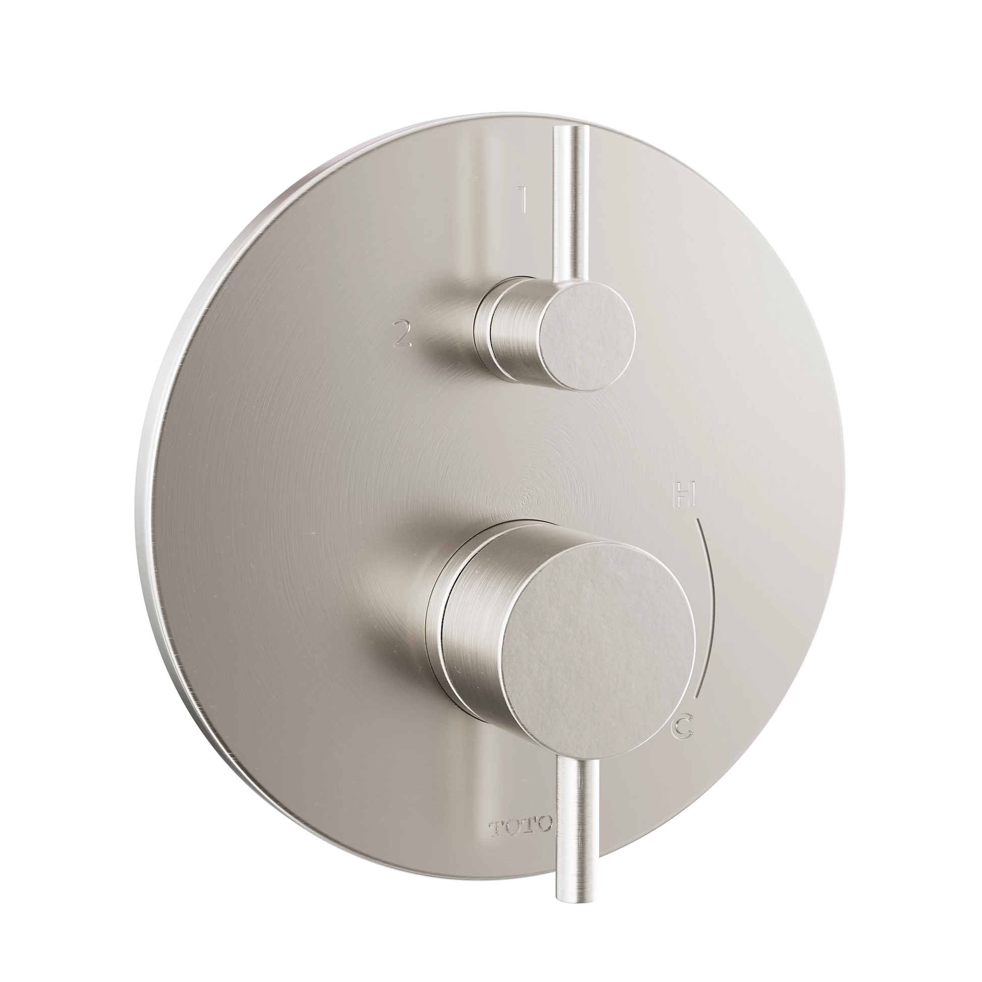 TOTO Brushed Nickel Round Pressure Balance Valve With Diverter Trim