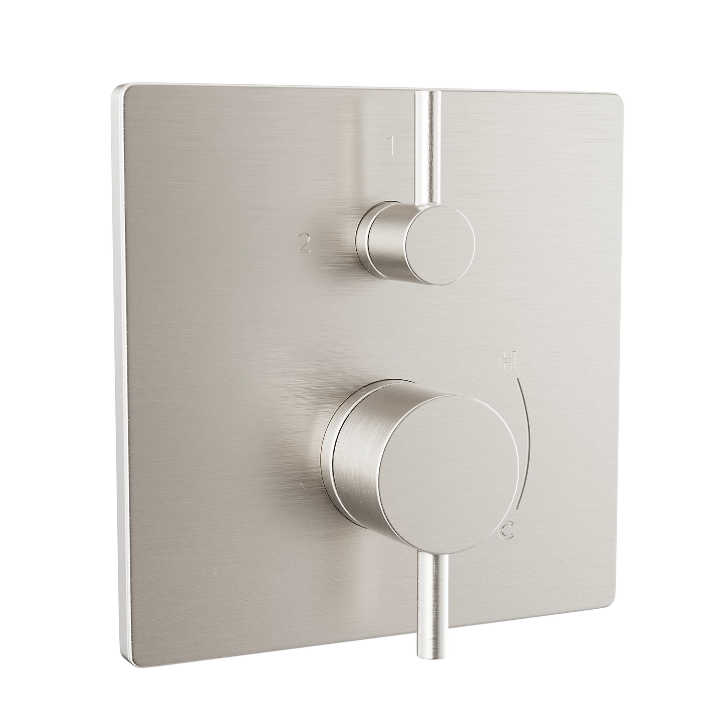 TOTO Brushed Nickel Square Pressure Balance Valve With Diverter Trim
