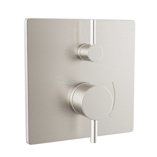 TOTO Brushed Nickel Square Pressure Balance Valve With Diverter Trim