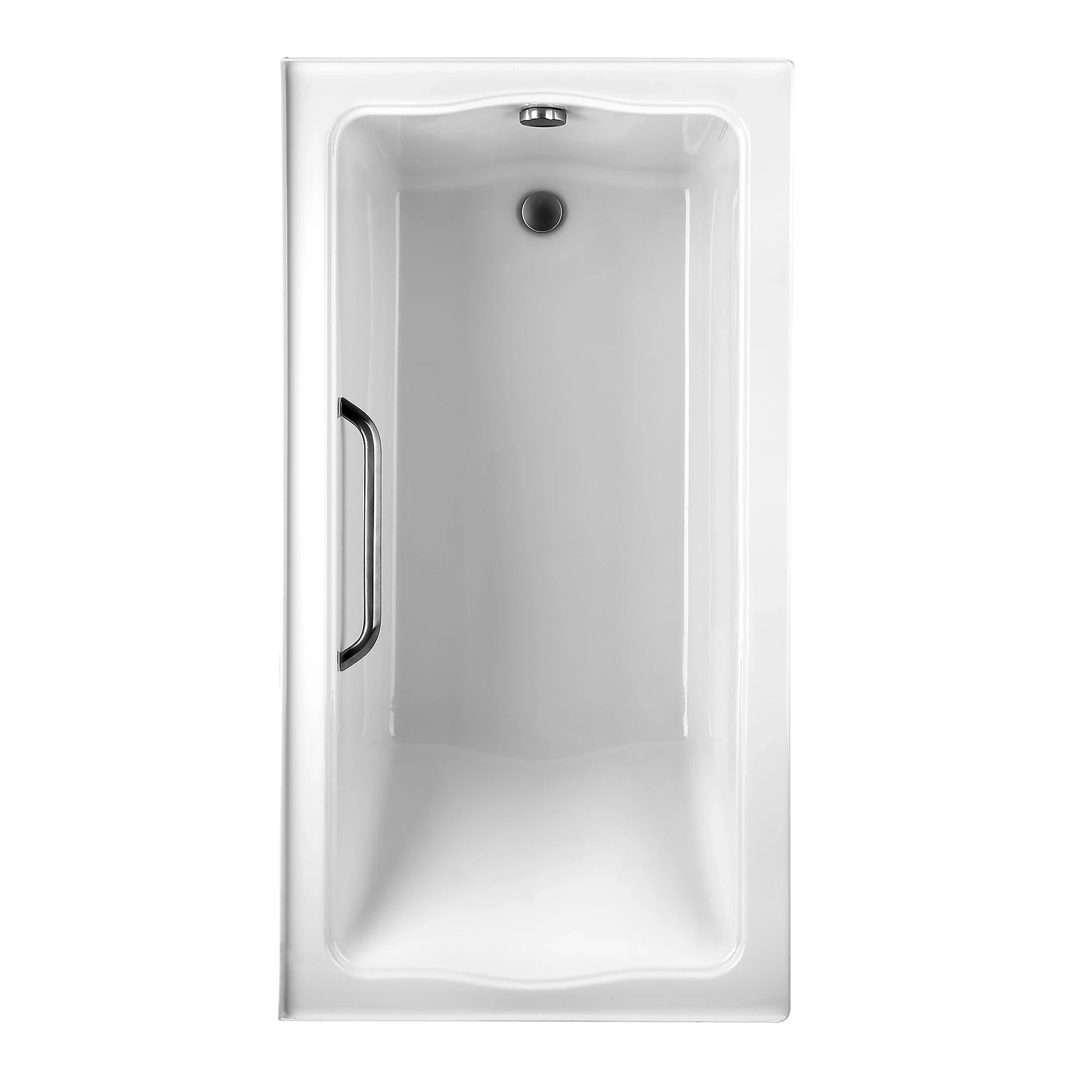 TOTO Clayton 60" x 32" Right Drain Tile-in Soaker Bathtub With Brushed Nickel Grab Bar
